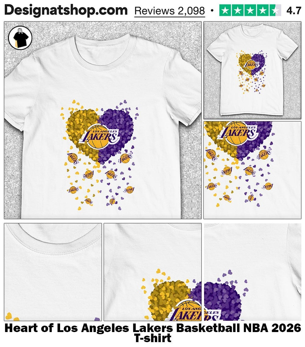 Heart of Los Angeles Lakers Basketball NBA 2026 shirt