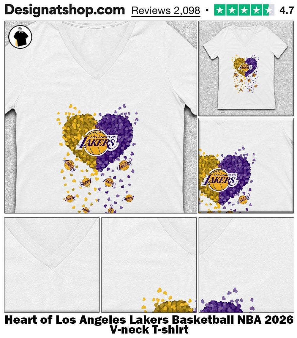 Heart of Los Angeles Lakers Basketball NBA 2026 shirt