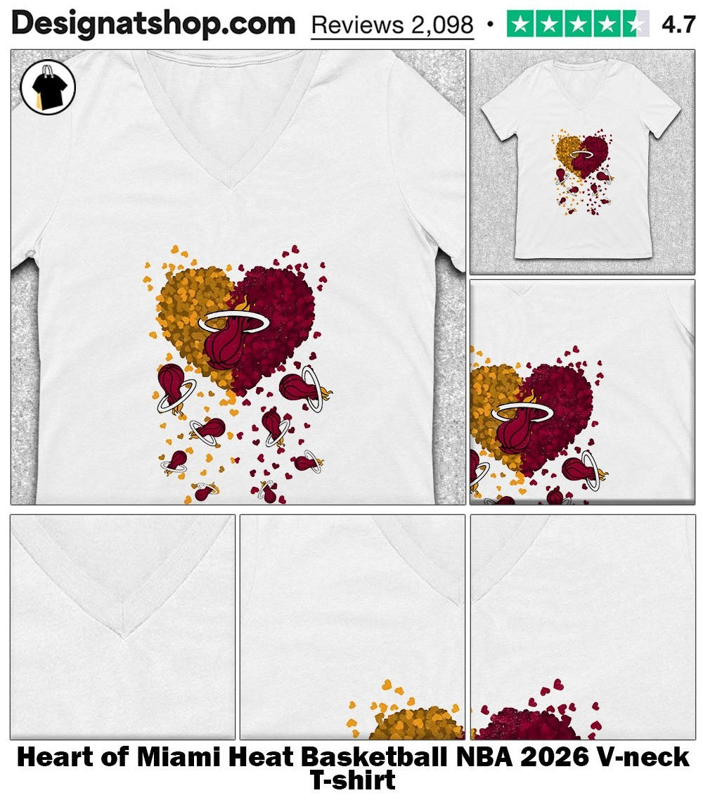 Heart of Miami Heat Basketball NBA 2026 shirt