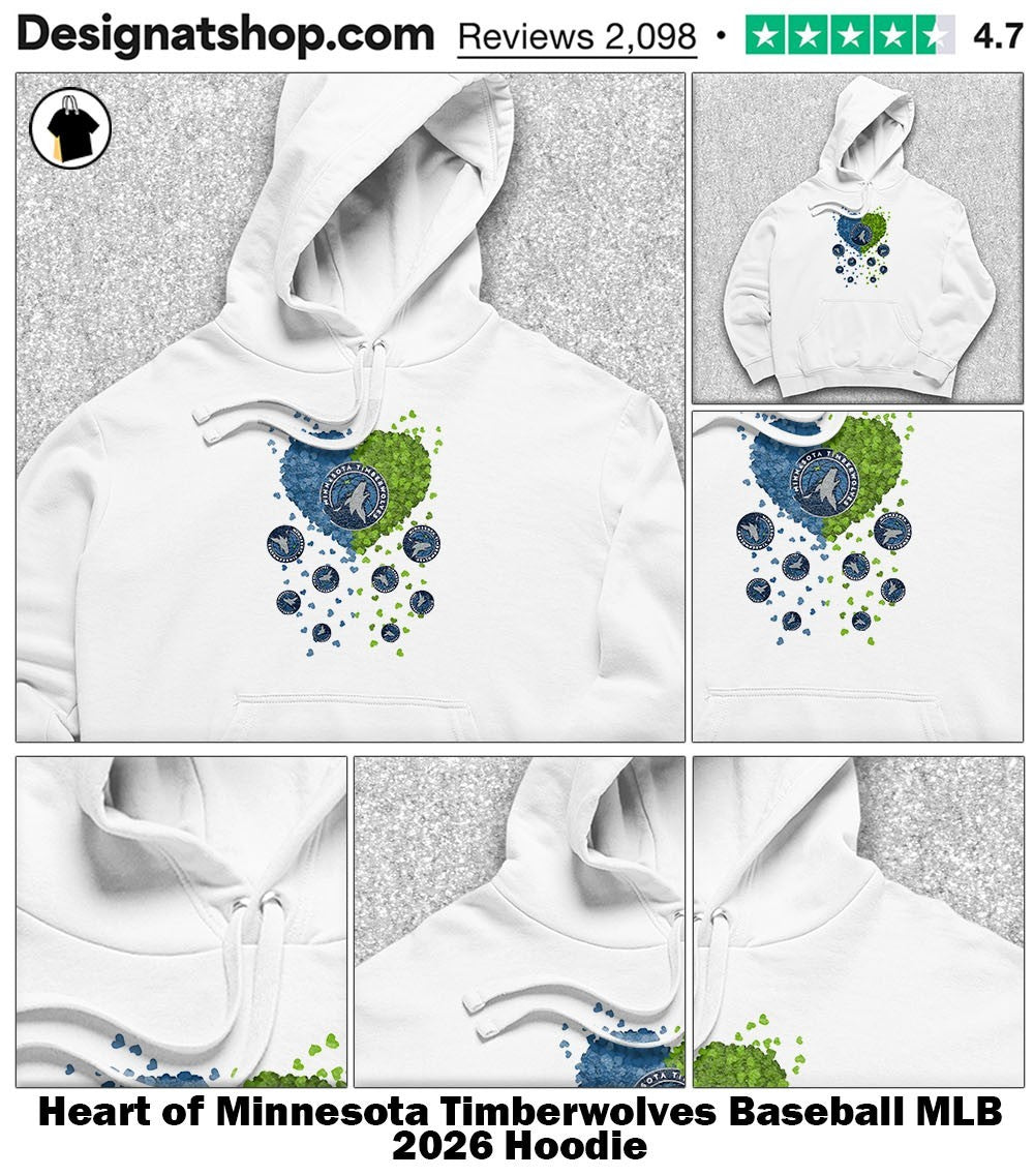 Heart of Minnesota Timberwolves Baseball MLB 2026 shirt