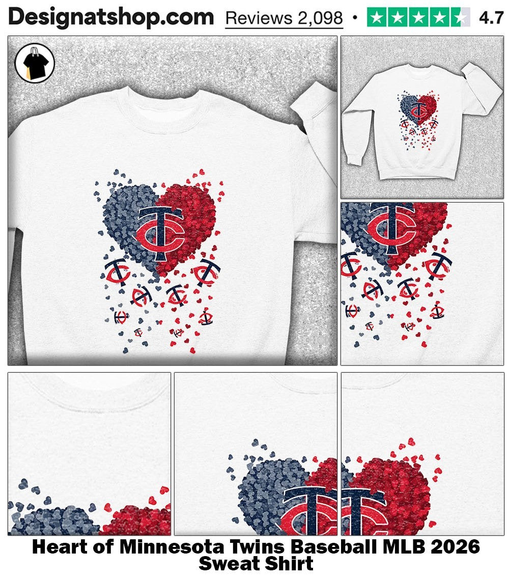 Heart of Minnesota Twins Baseball MLB 2026 shirt