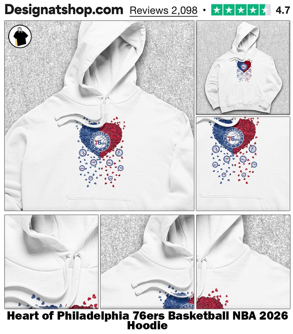 Heart of Philadelphia 76ers Basketball NBA 2026 shirt