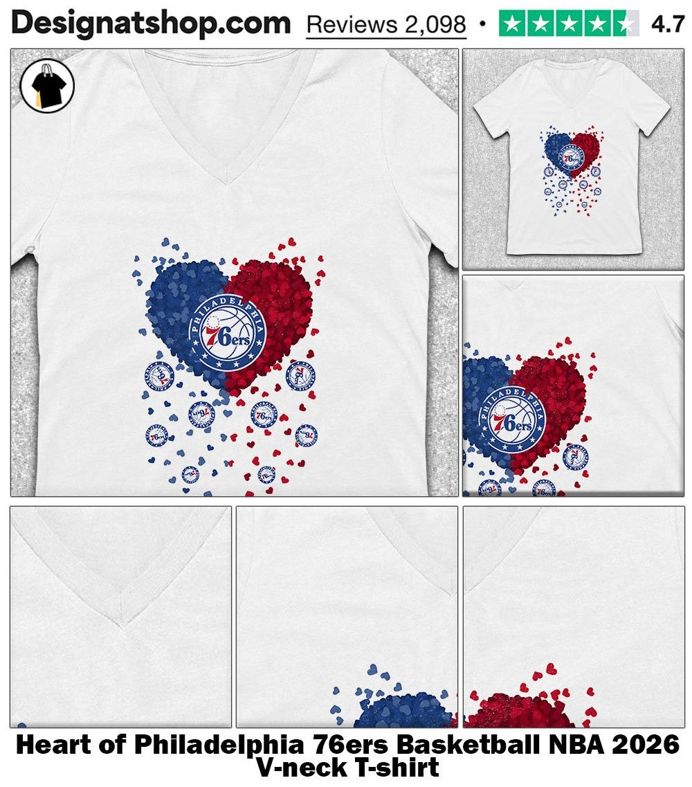 Heart of Philadelphia 76ers Basketball NBA 2026 shirt