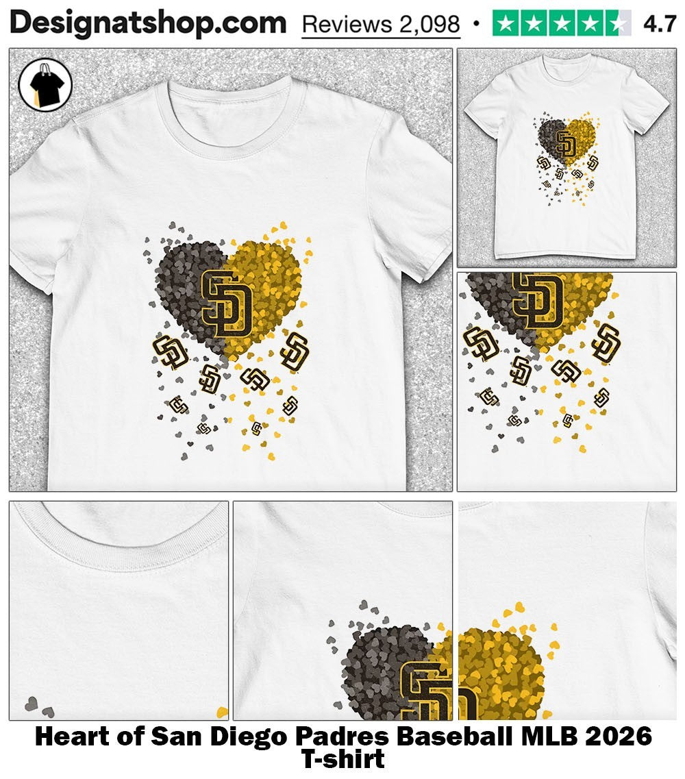 Heart of San Diego Padres Baseball MLB 2026 shirt