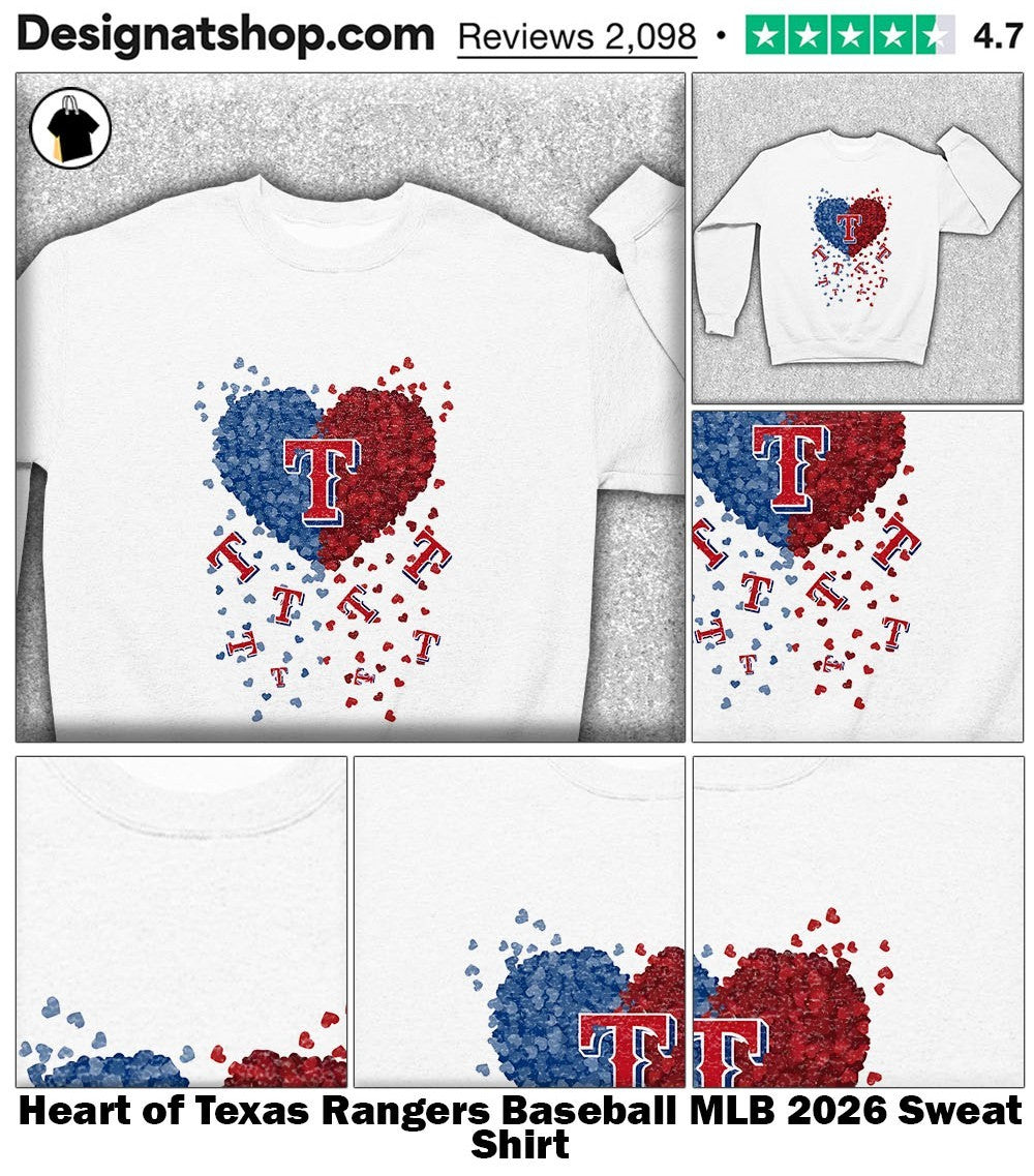 Heart of Texas Rangers Baseball MLB 2026 shirt