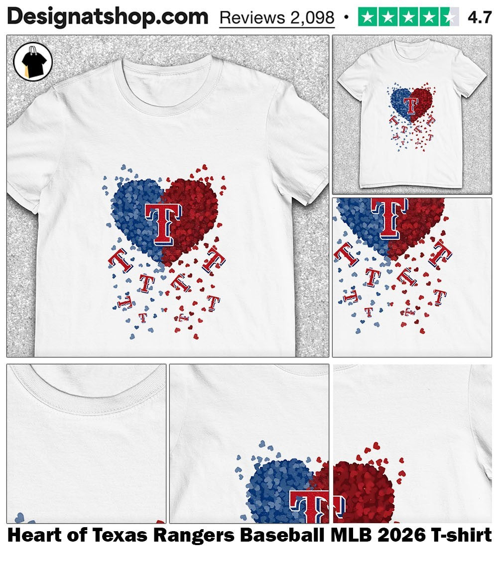 Heart of Texas Rangers Baseball MLB 2026 shirt
