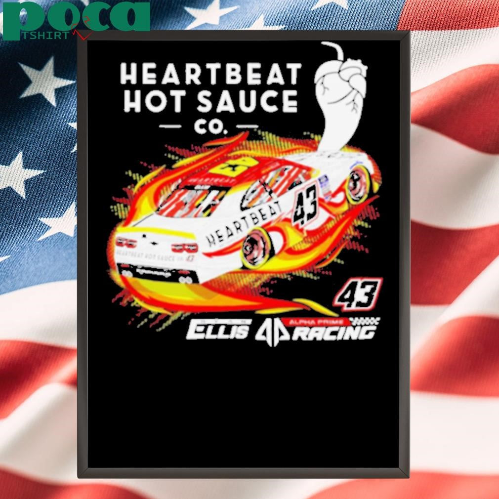 Heartbeat hot sauce Co Ryan Ellis racing shirt
