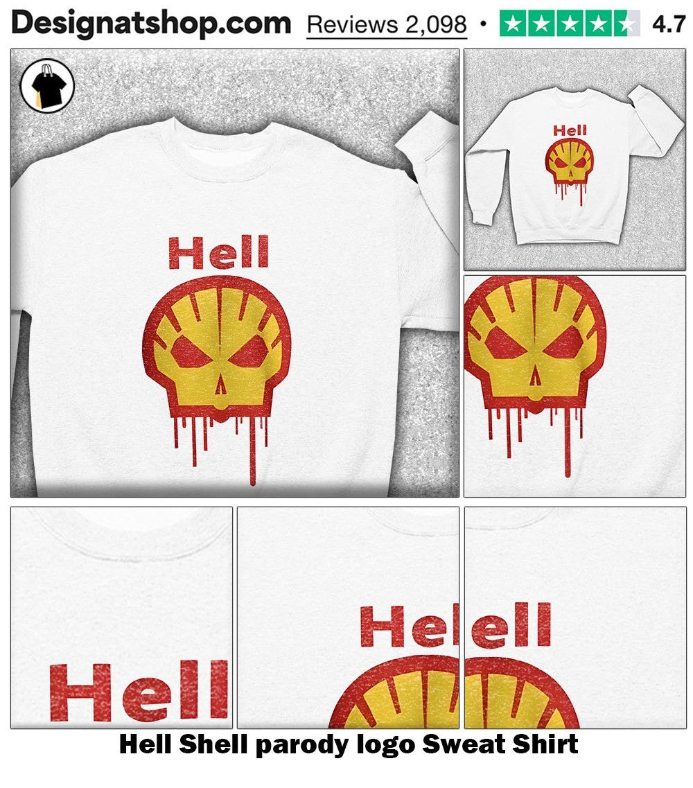 Hell Shell parody logo shirt
