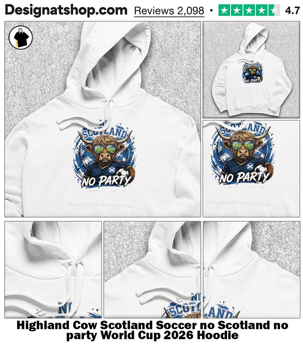 Highland Cow Scotland Soccer no Scotland no party World Cup 2026 shirt