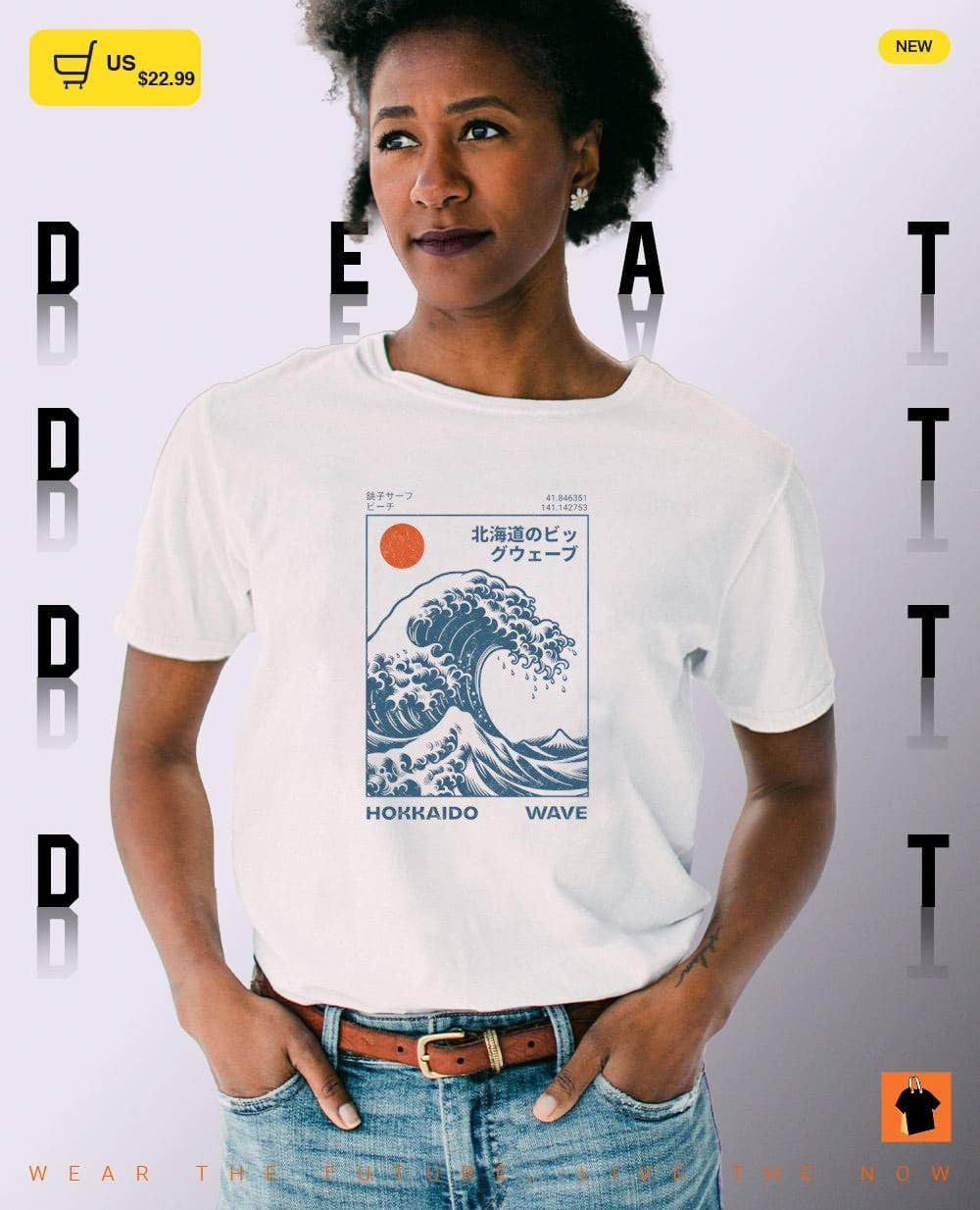 Hokkaido Wave Japanese Surf vintage shirt