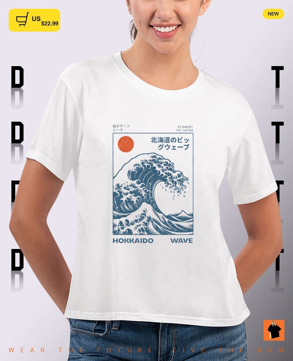 Hokkaido Wave Japanese Surf vintage shirt