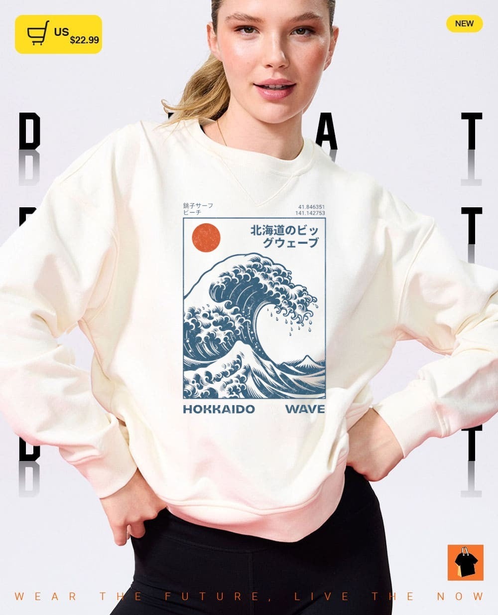 Hokkaido Wave Japanese Surf vintage shirt