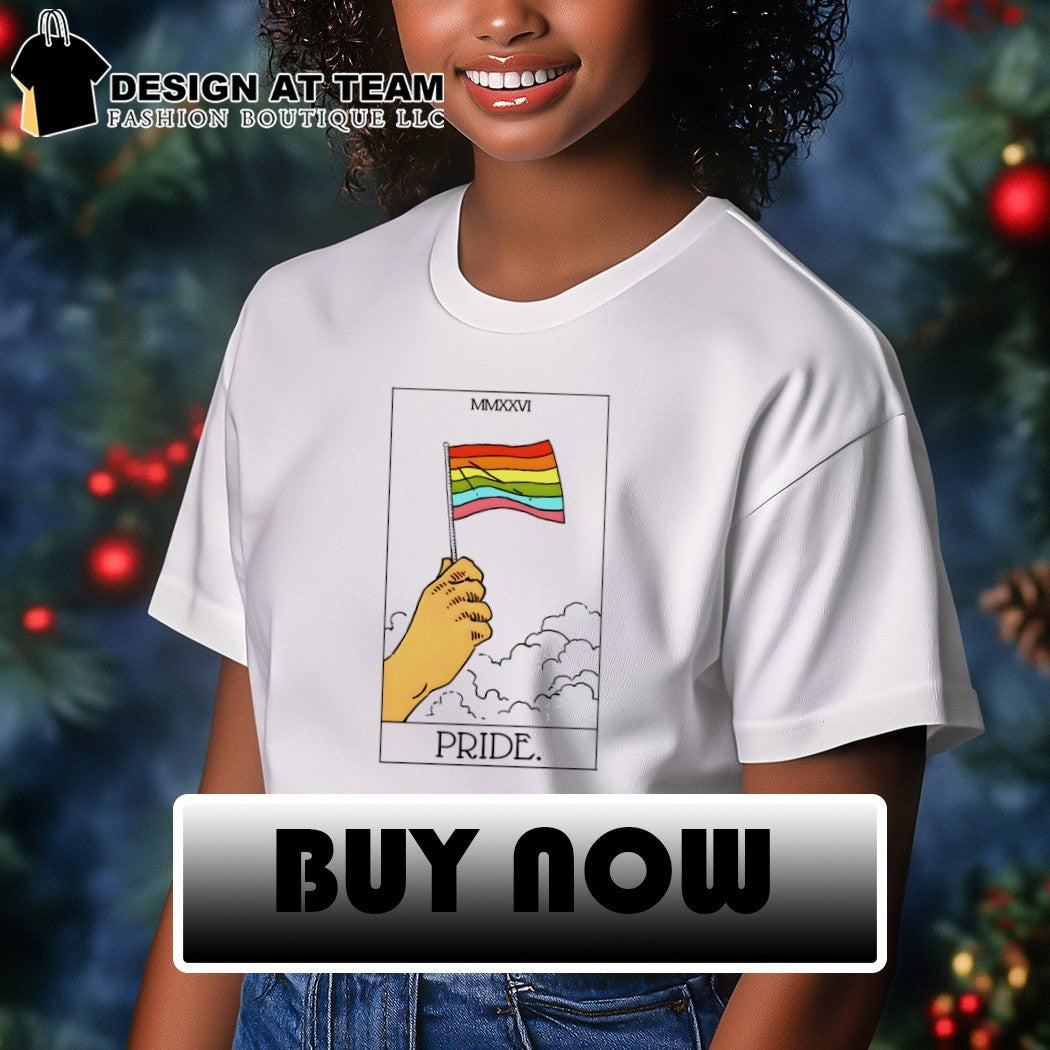 Holding Pride flag MMXXVI Pride Month LGBTQ shirt