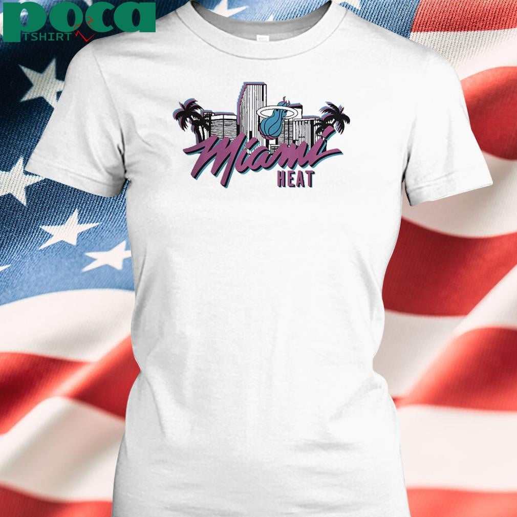 Homage Miami HEAT NBA Original Vice Skyline Tee Unisex T-Shirt