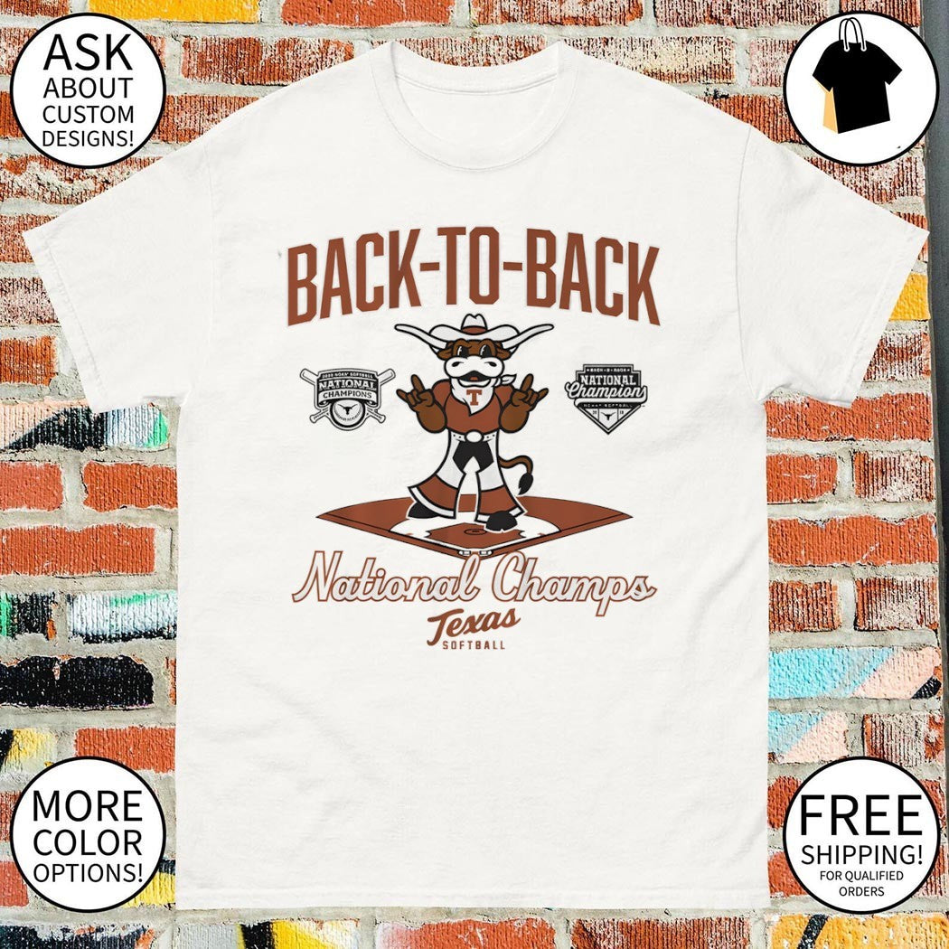Hook ’em Texas Longhorns Softball Back to Back National Champions 2026 NCAA logo shirt