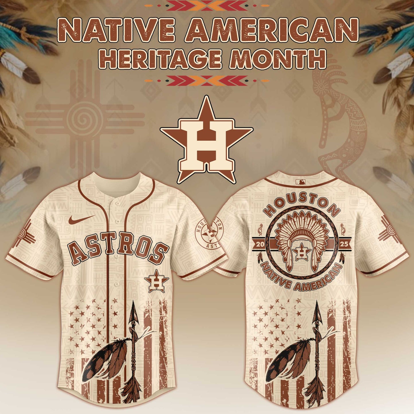 Houston Astros Native American Heritage Month Jersey 2025
