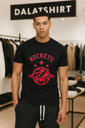 Houston Rockets Basketball Team Space Rocket Ship Ball shirt