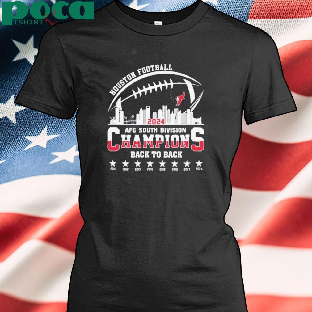 Houston Texans American Football AFC South Champions Back To Back 2011 2024 Skyline Shirt