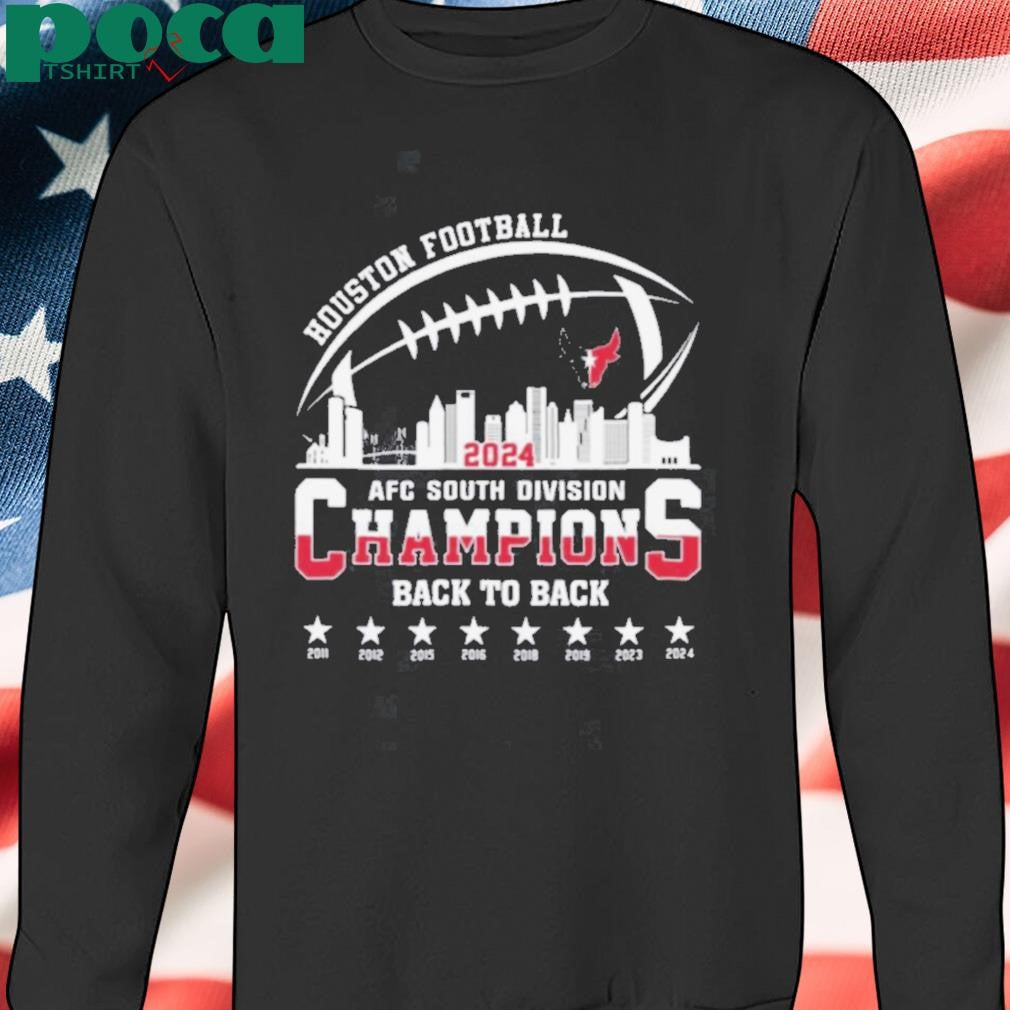 Houston Texans American Football AFC South Champions Back To Back 2011 2024 Skyline Shirt