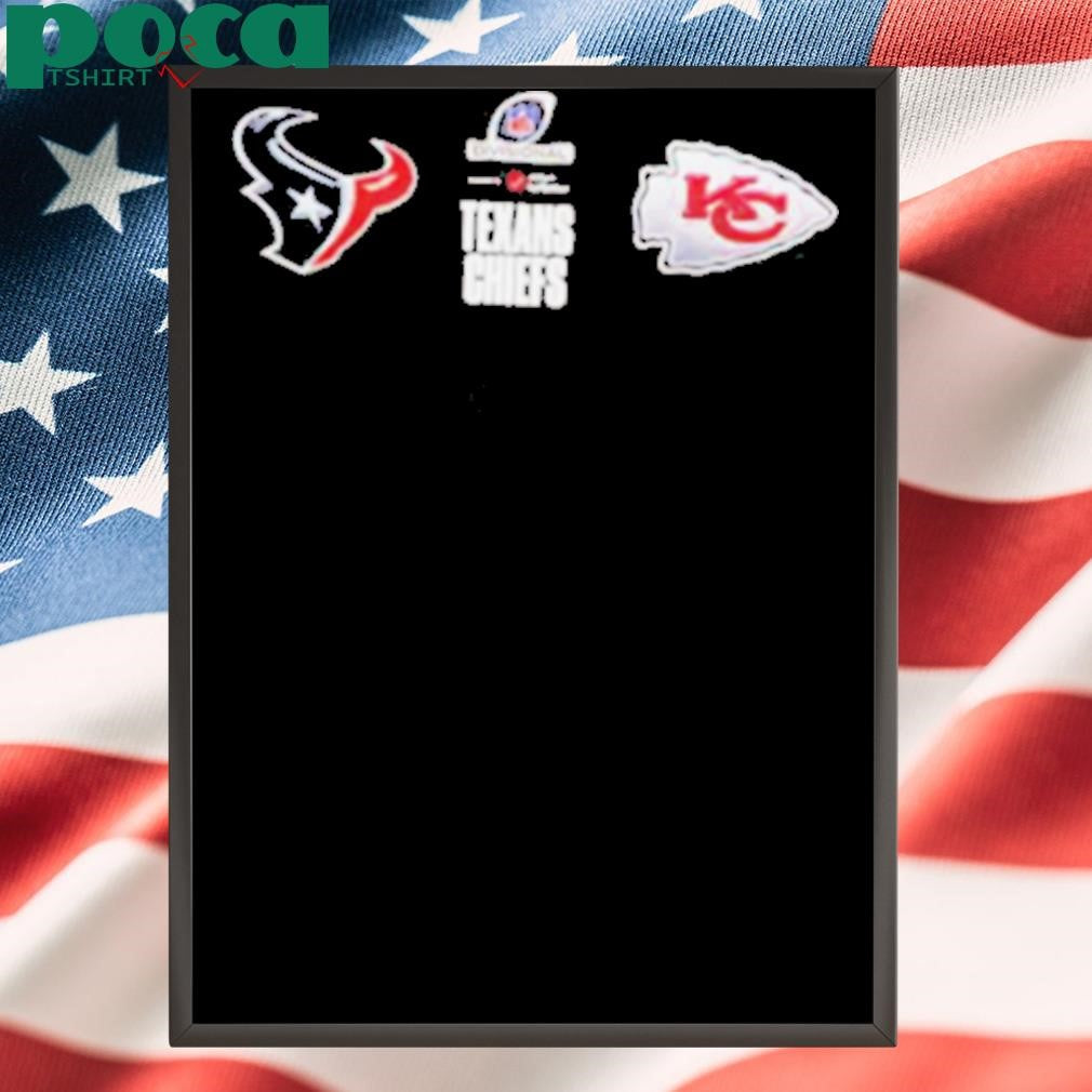 Houston Texans And Kansas City Chiefs Matchup 2025 AFC Divisional Round Head To Head Official Logo Teams shirt