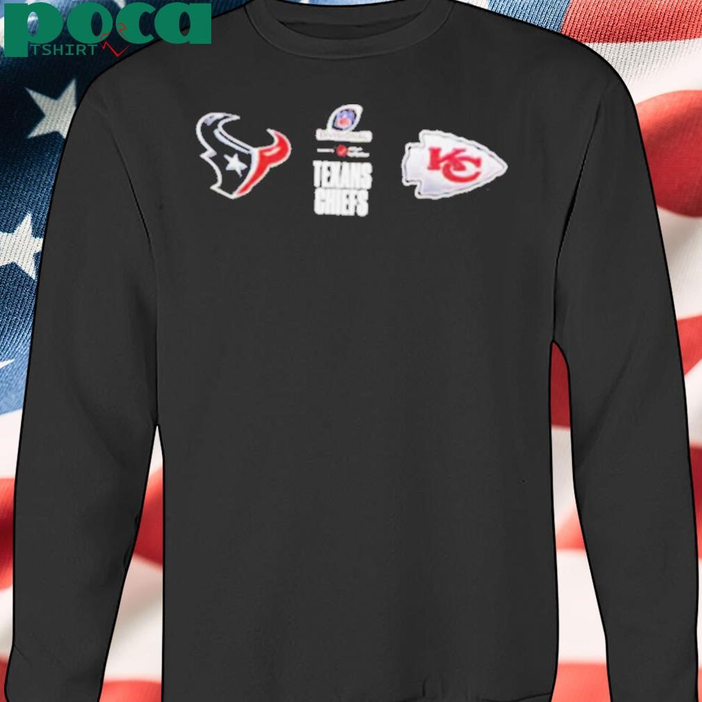 Houston Texans And Kansas City Chiefs Matchup 2025 AFC Divisional Round Head To Head Official Logo Teams shirt
