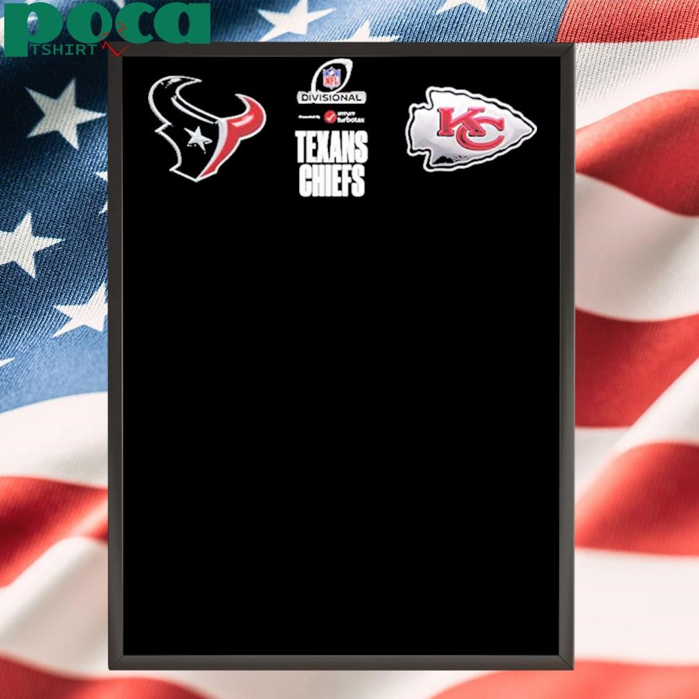 Houston Texans And Kansas City Chiefs Matchup 2025 AFC Divisional Round Head To Head Official Logo Teams Unisex T-Shirt
