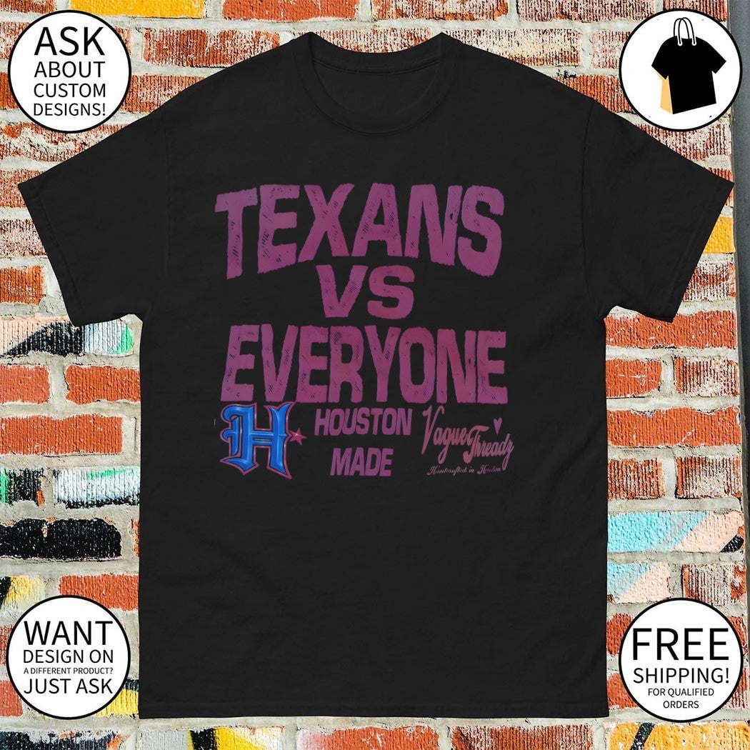 Houston Texans Navy H-Town Texas vs Everyone Clutch City Vague Threadz shirt