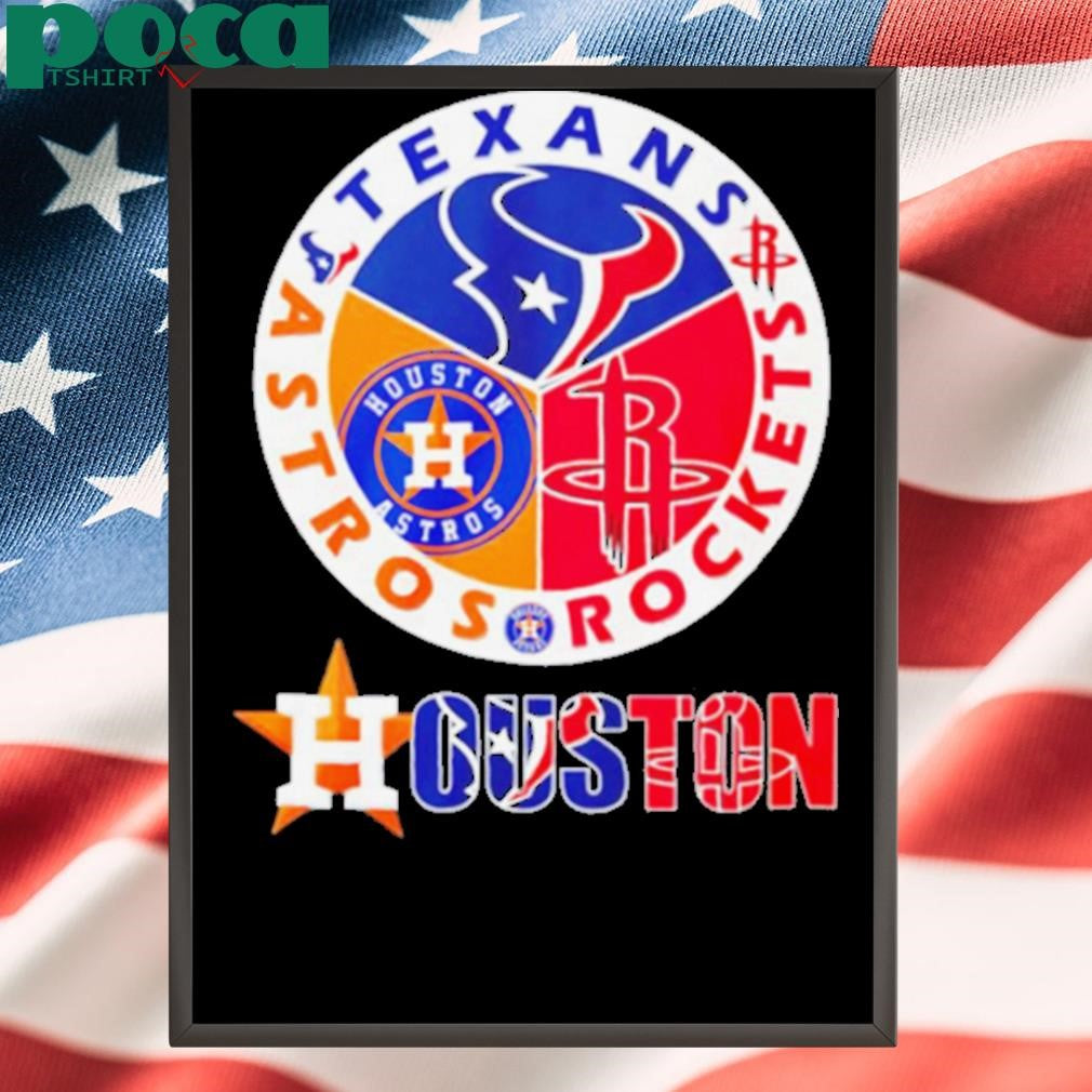 Houston sports Texans Rockets Astros logo shirt