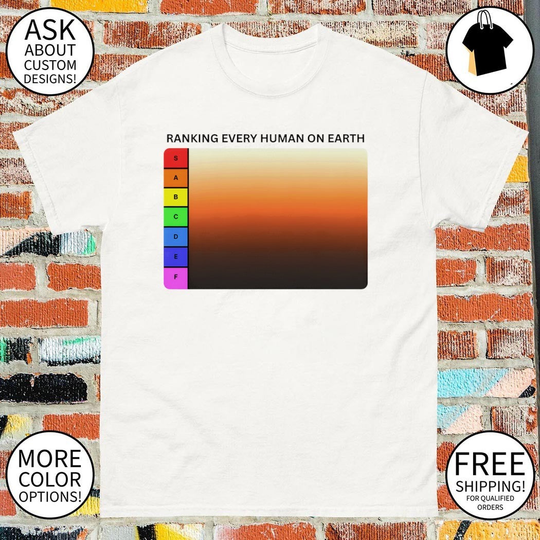 Human tier list ranking every human on Earth sabcdef shirt