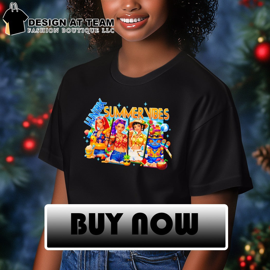 Huntrix Girl and TropicVille Kpop Summer graphic shirt