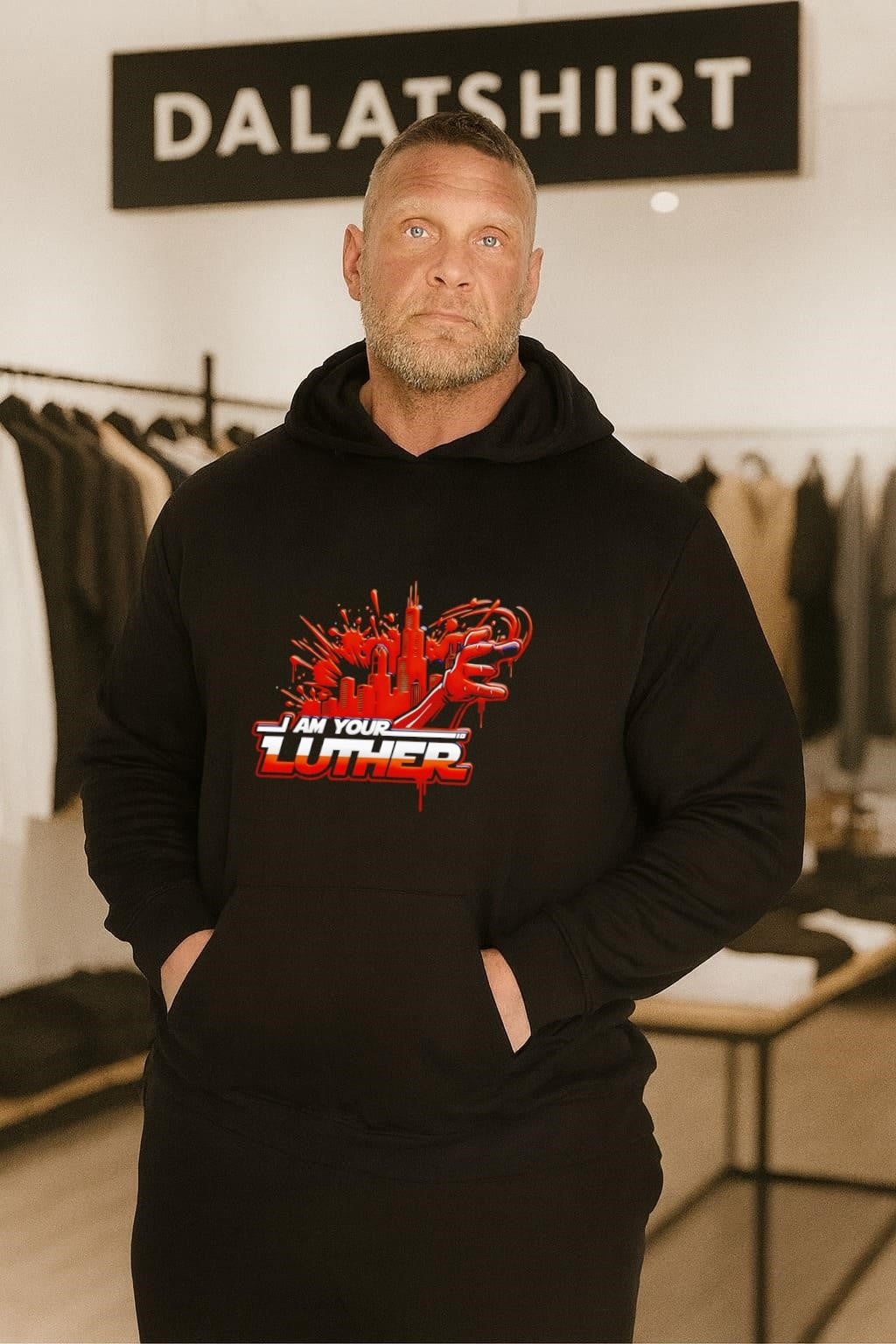 I Am Your Luther Chicago City Skyline Hand Splash shirt
