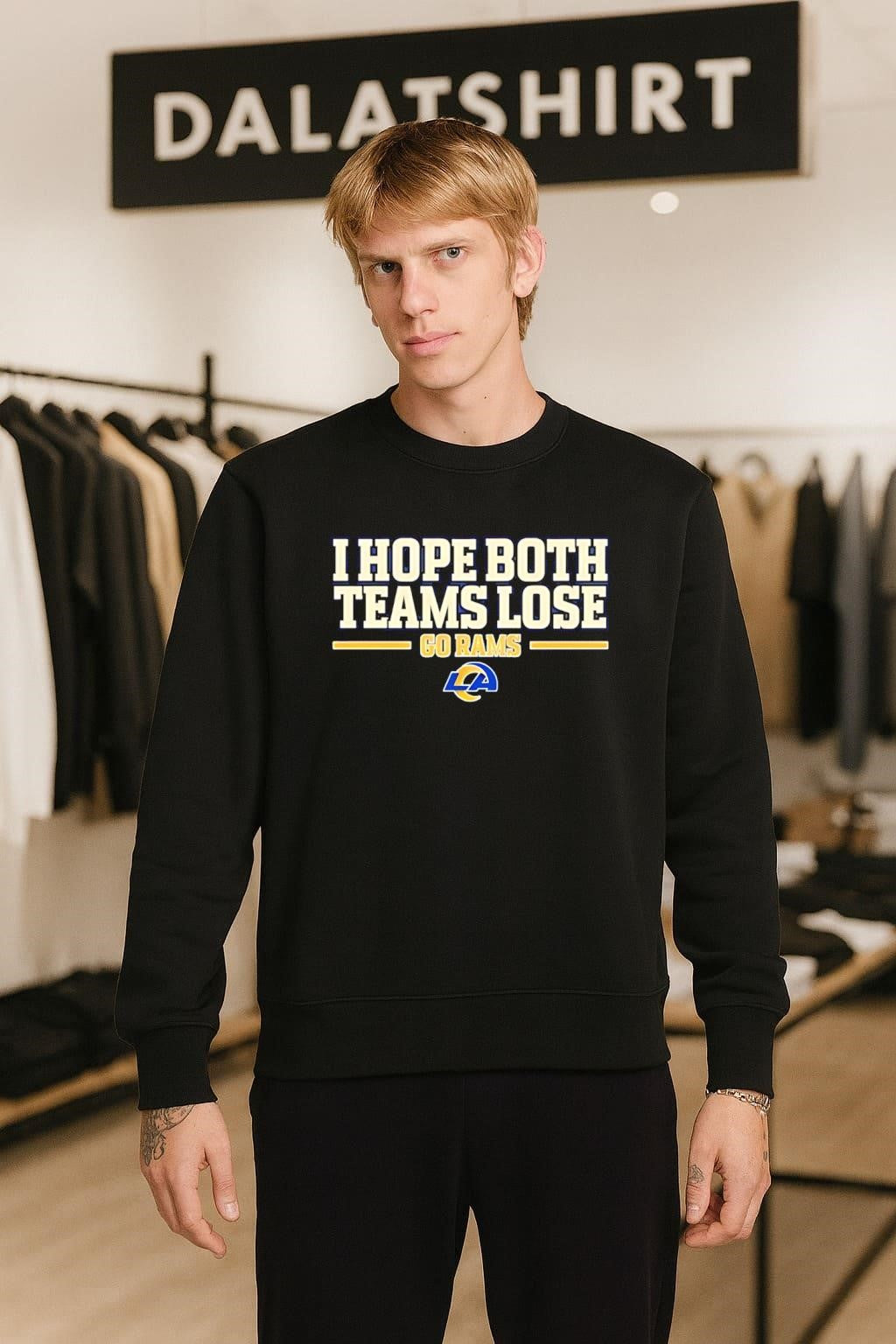 I Hope Both Teams Lose Go Rams Football Logo shirt