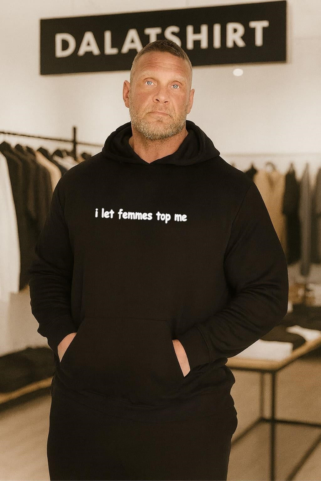 I Let Femmes Top Me Simple White Handwritten Text shirt