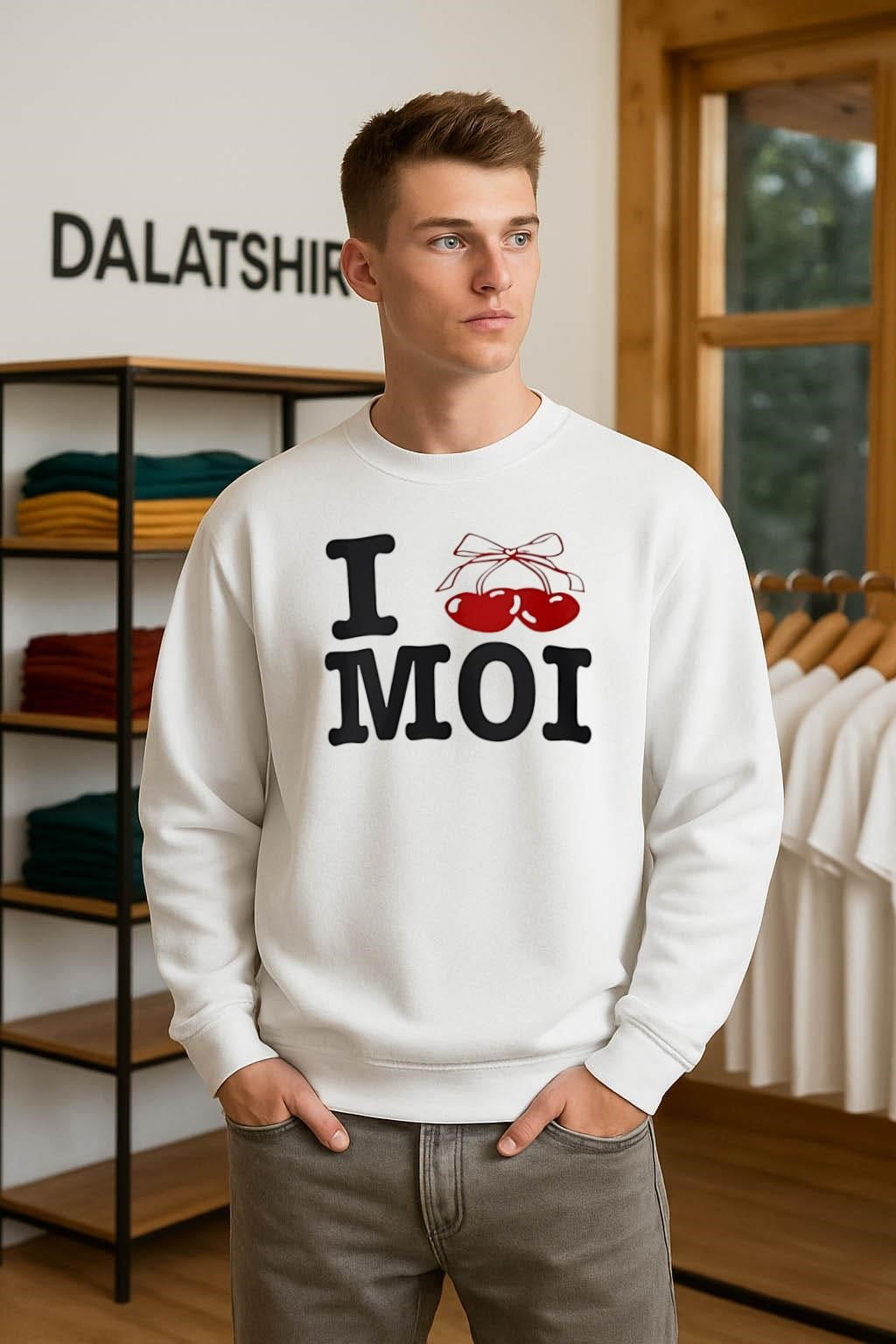 I Love Moi Heart Cherry Ribbon French Self Love shirt