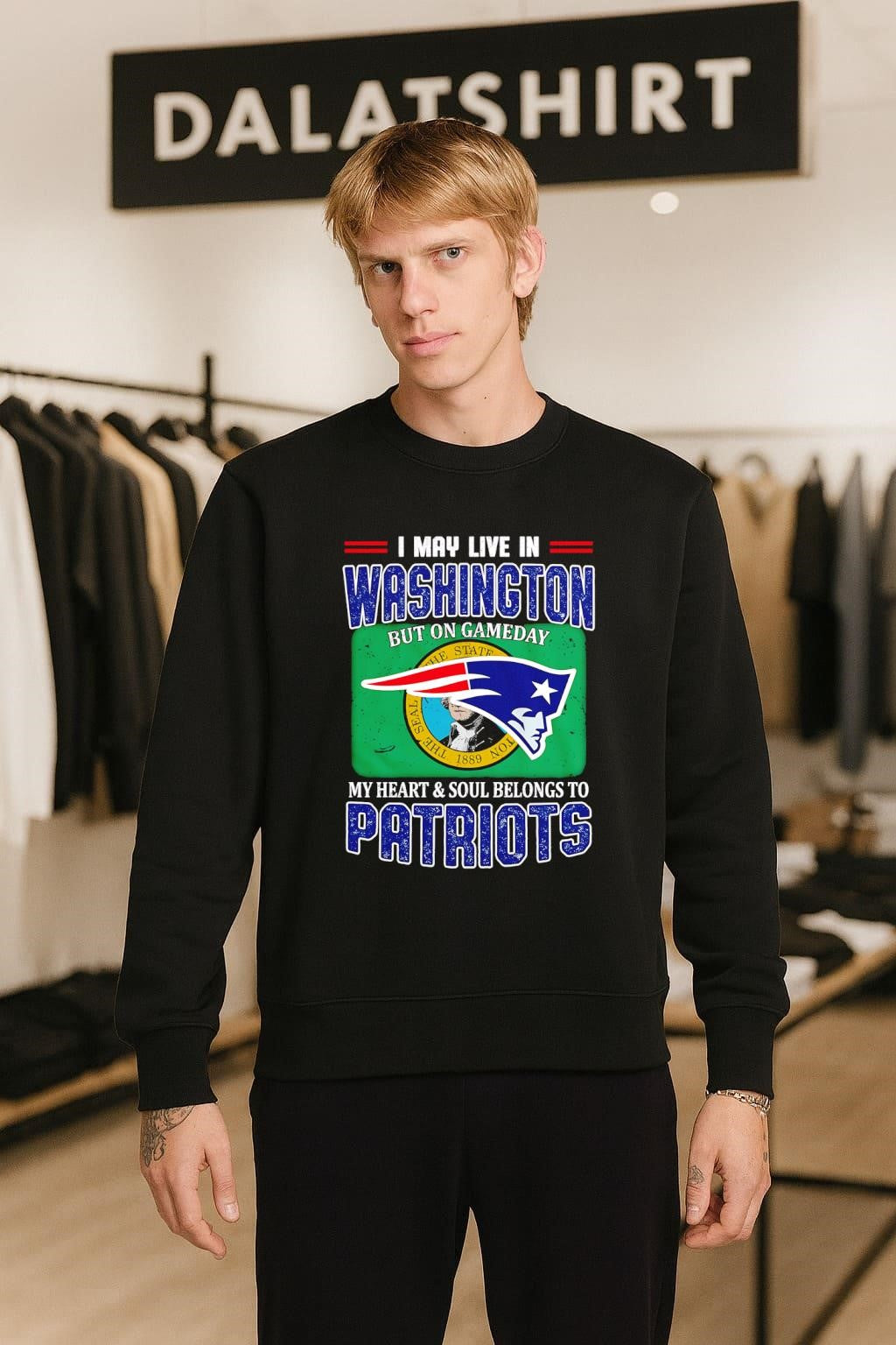I May Live In Washington But On Gameday My Heart & Soul Belongs To Patriots shirt