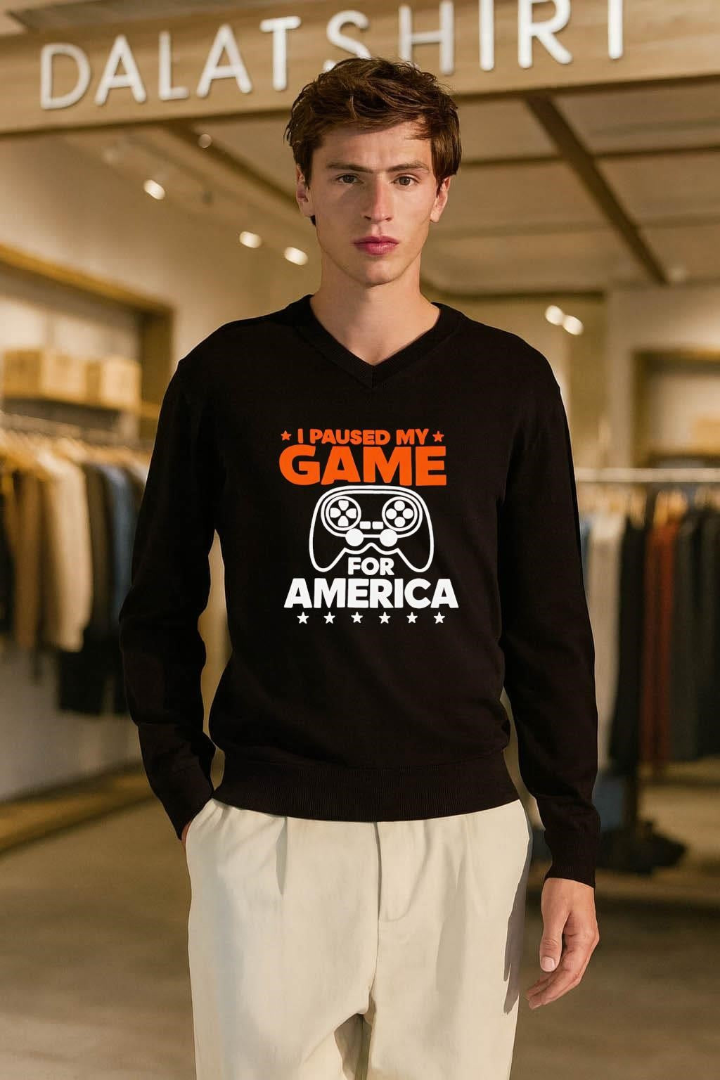 I Paused My Game For America Video Game shirt
