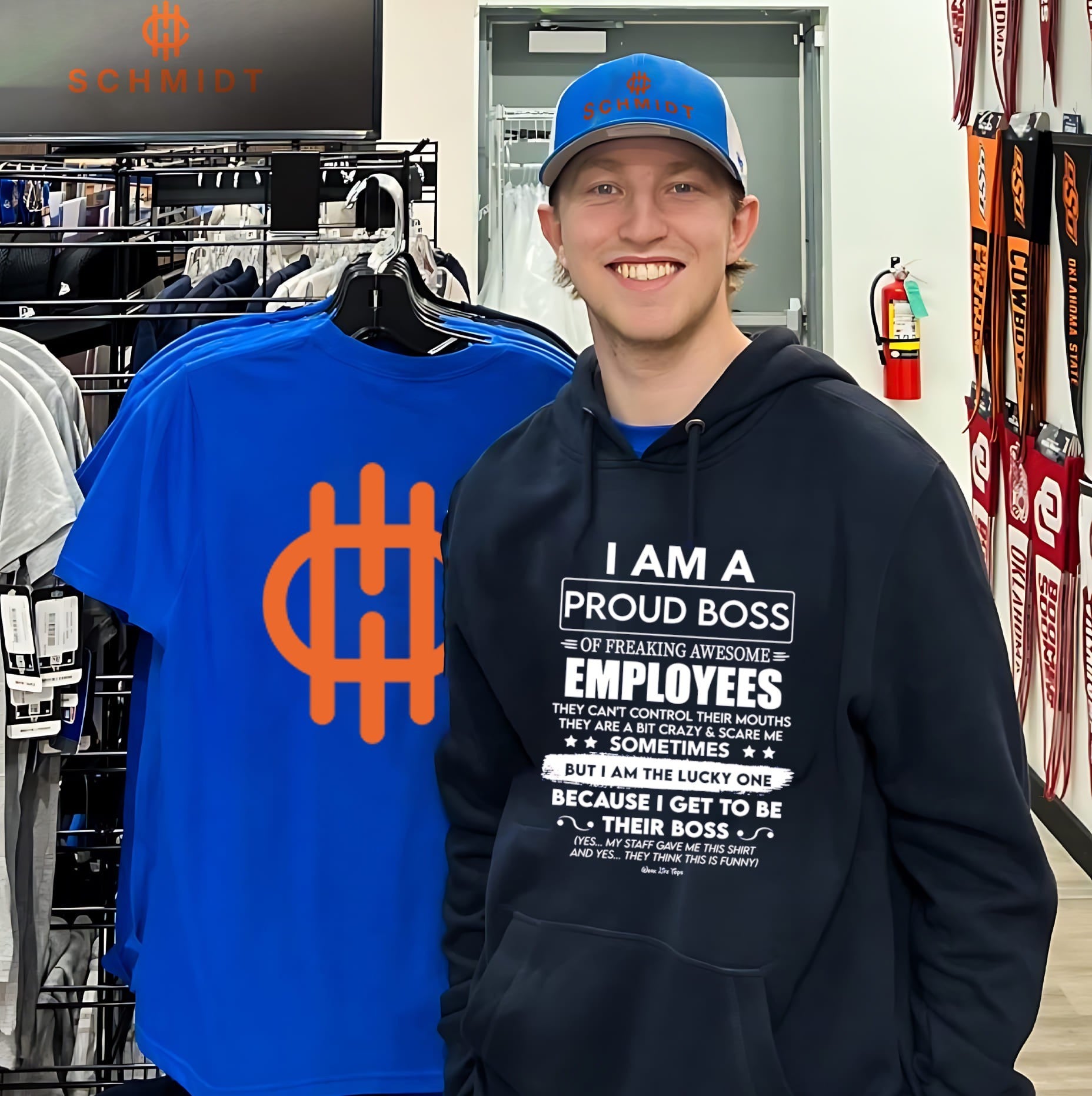 I am a proud boss of freaking awesome employees they can’t control their mouths shirt