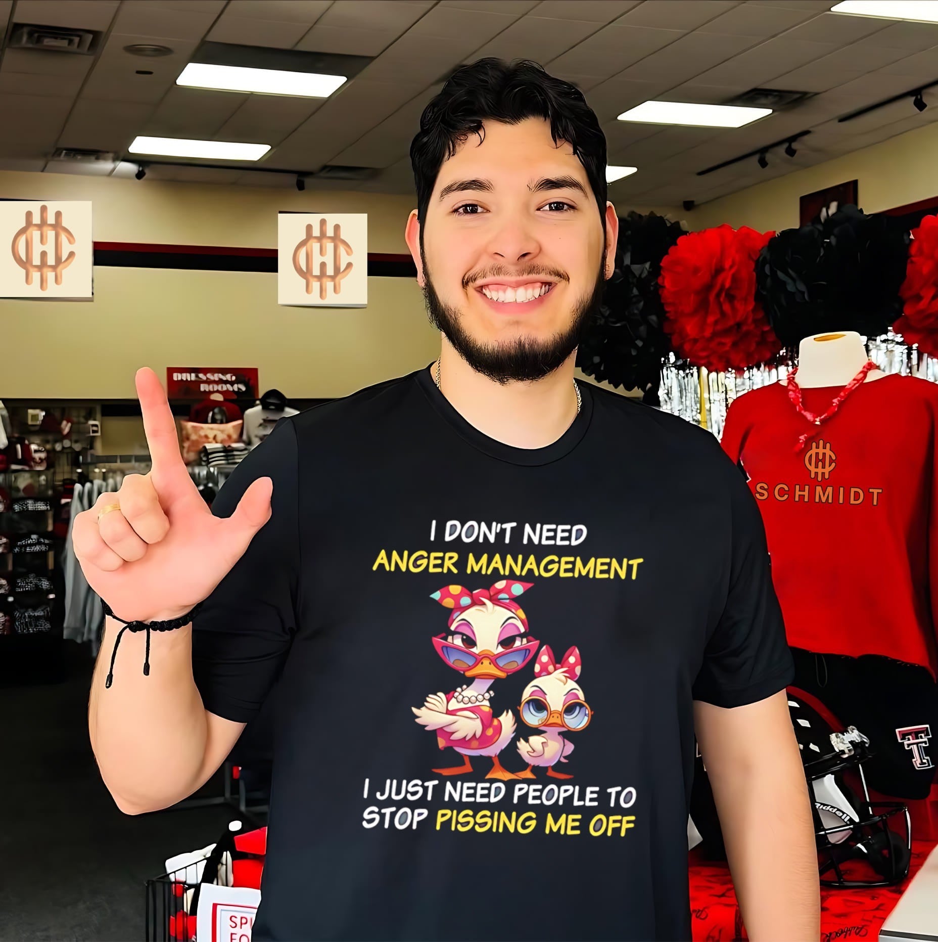 I don’t need anger management I just need people to stop pissing me off cartoon duck shirt