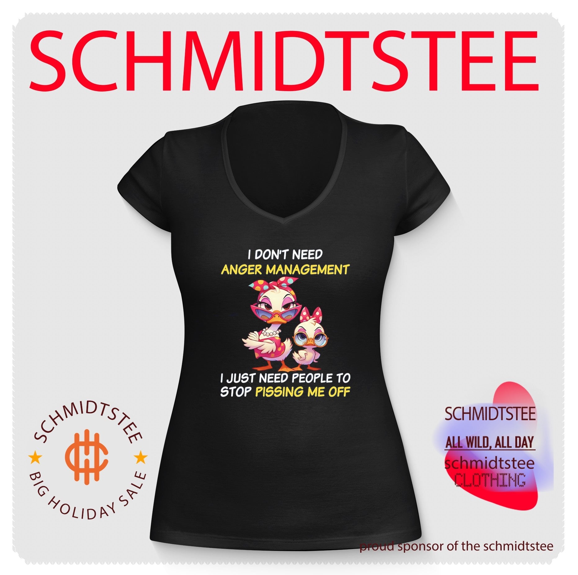 I dont’t need anger management I just need people to stop pissing me off cartoon duck shirt
