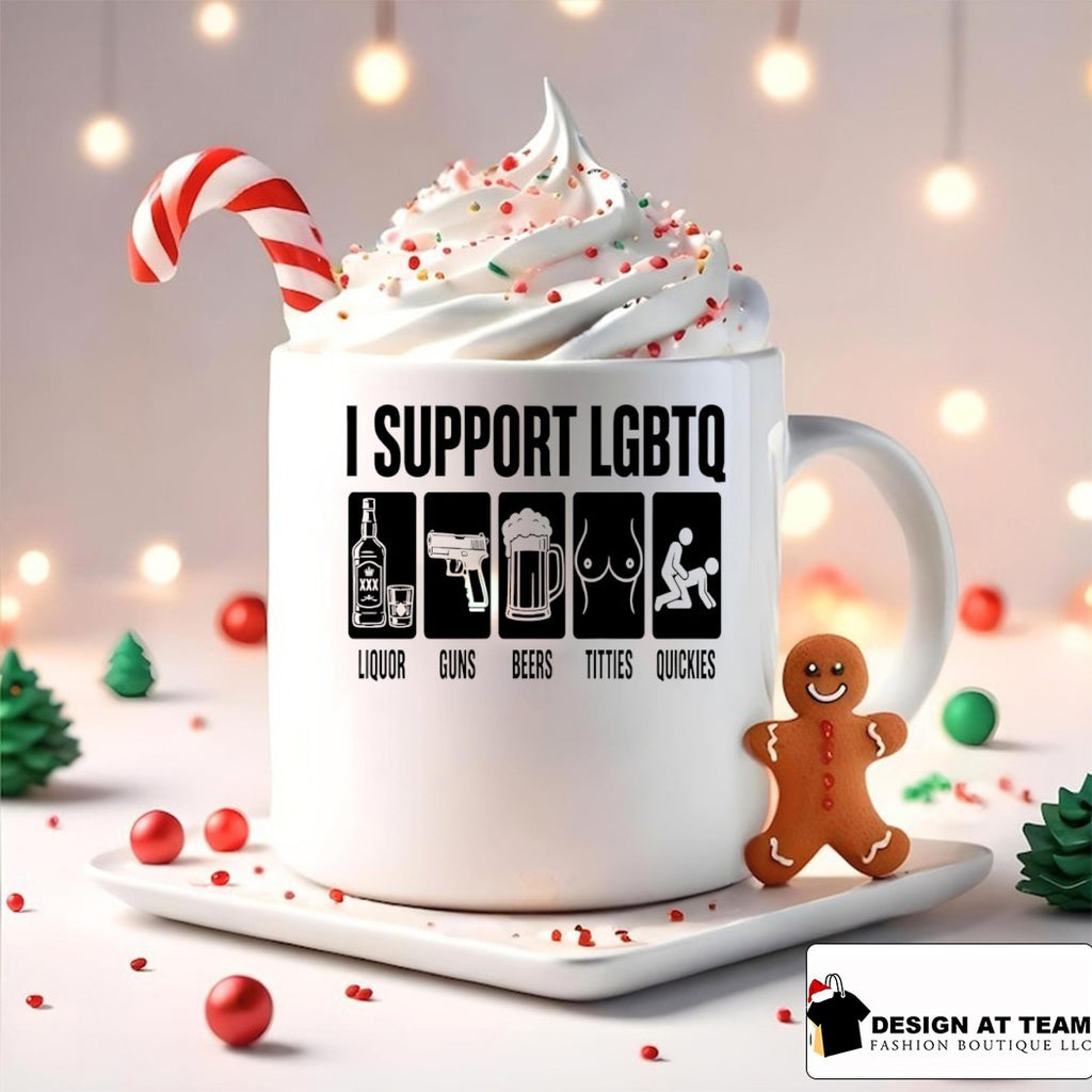 I support liquor guns beers titties quickies LGBTQ Pride Month shirt
