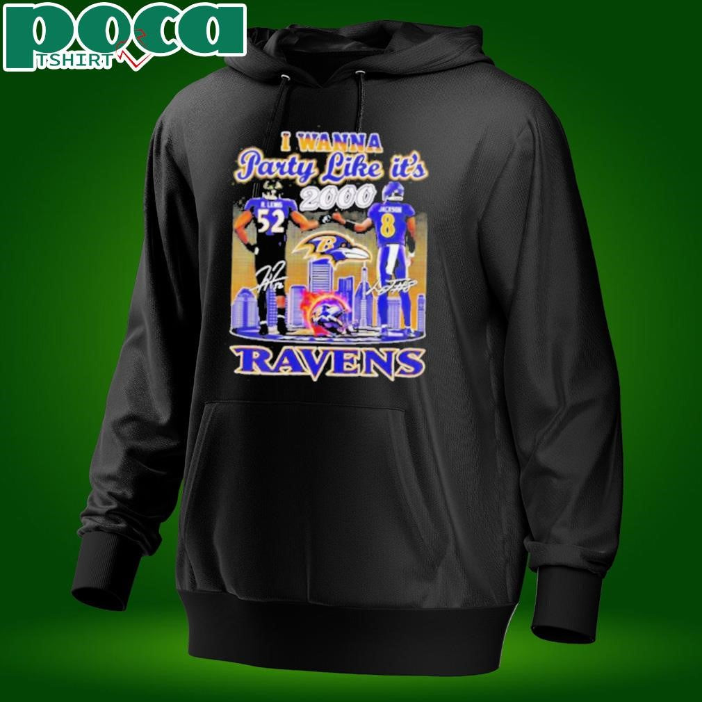 I wanna party like it’s 2000 Lewis and Jackson Baltimore Ravens signatures shirt