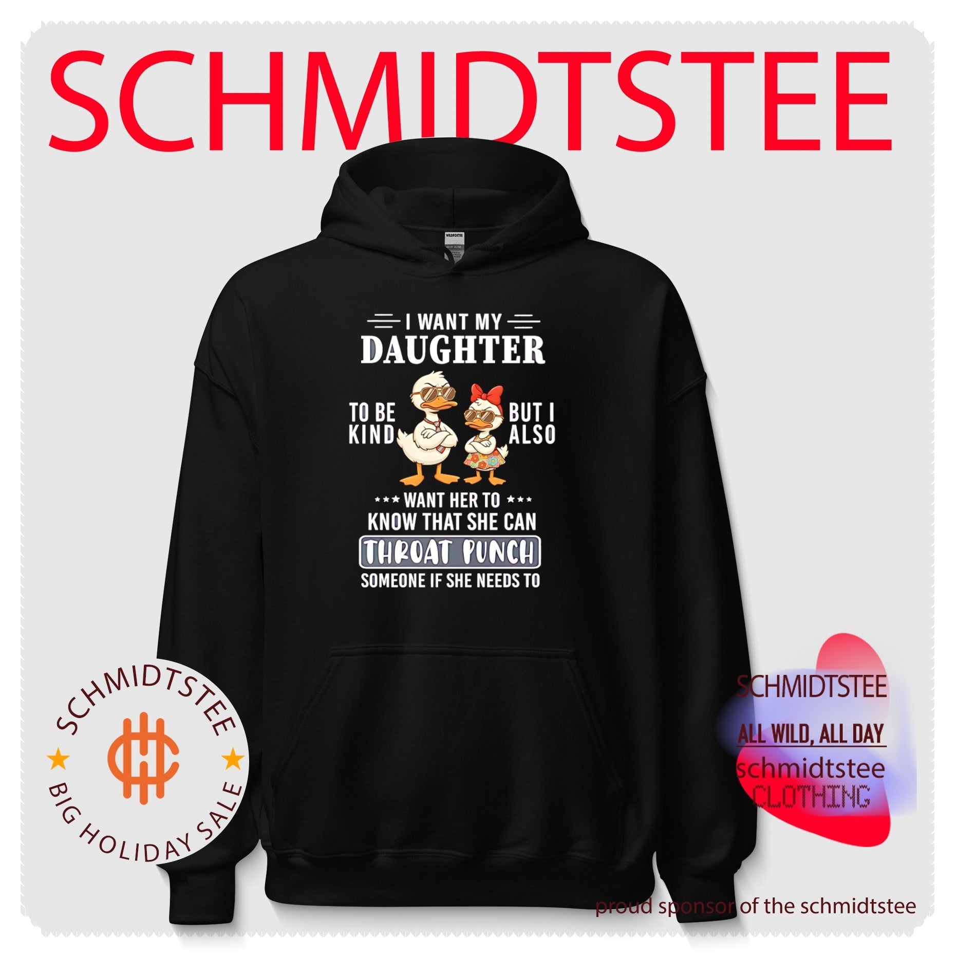 I want my daughter to be kind but I also want her to know that she can throat punch someone if she needs to shirt
