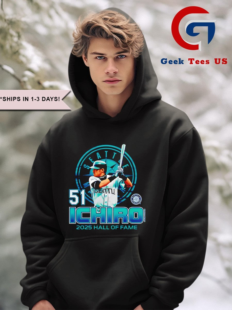 Ichiro Suzuki 51 Seattle Mariners 2025 Hall of Fame shirt