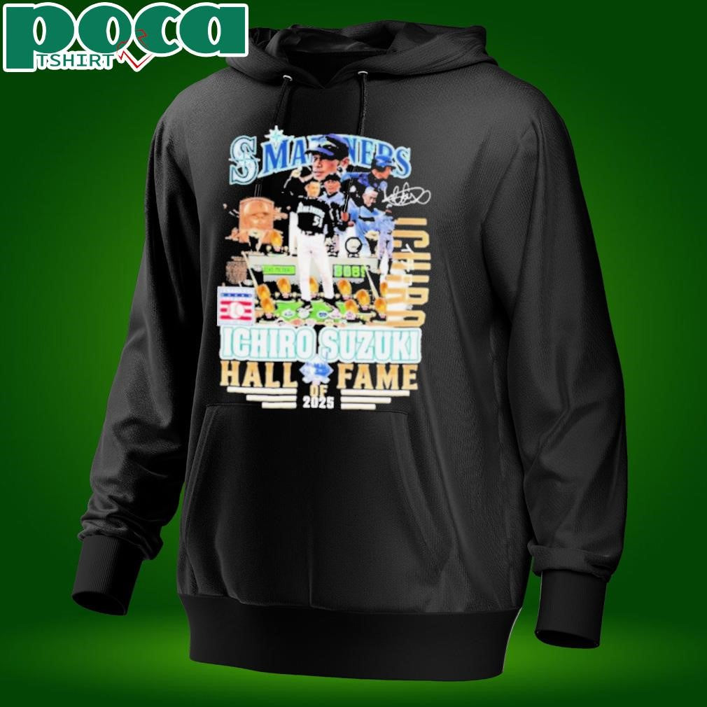 Ichiro Suzuki X Seattle Mariners MLB Hall Of Fame 2025 Signature T Shirts