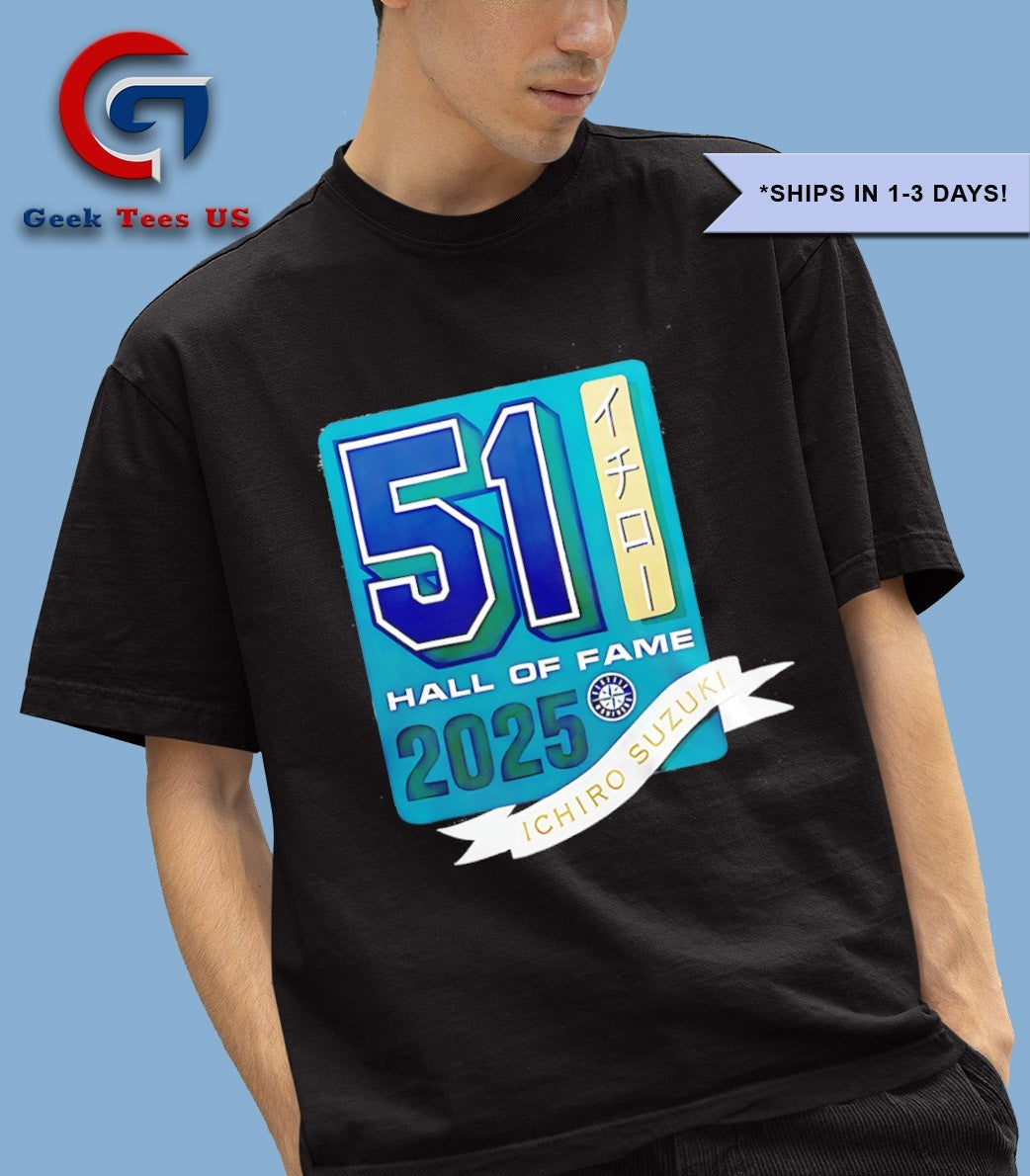 Ichiro Suzuki no.51 Seattle Mariners Hall of Fame 2025 shirt