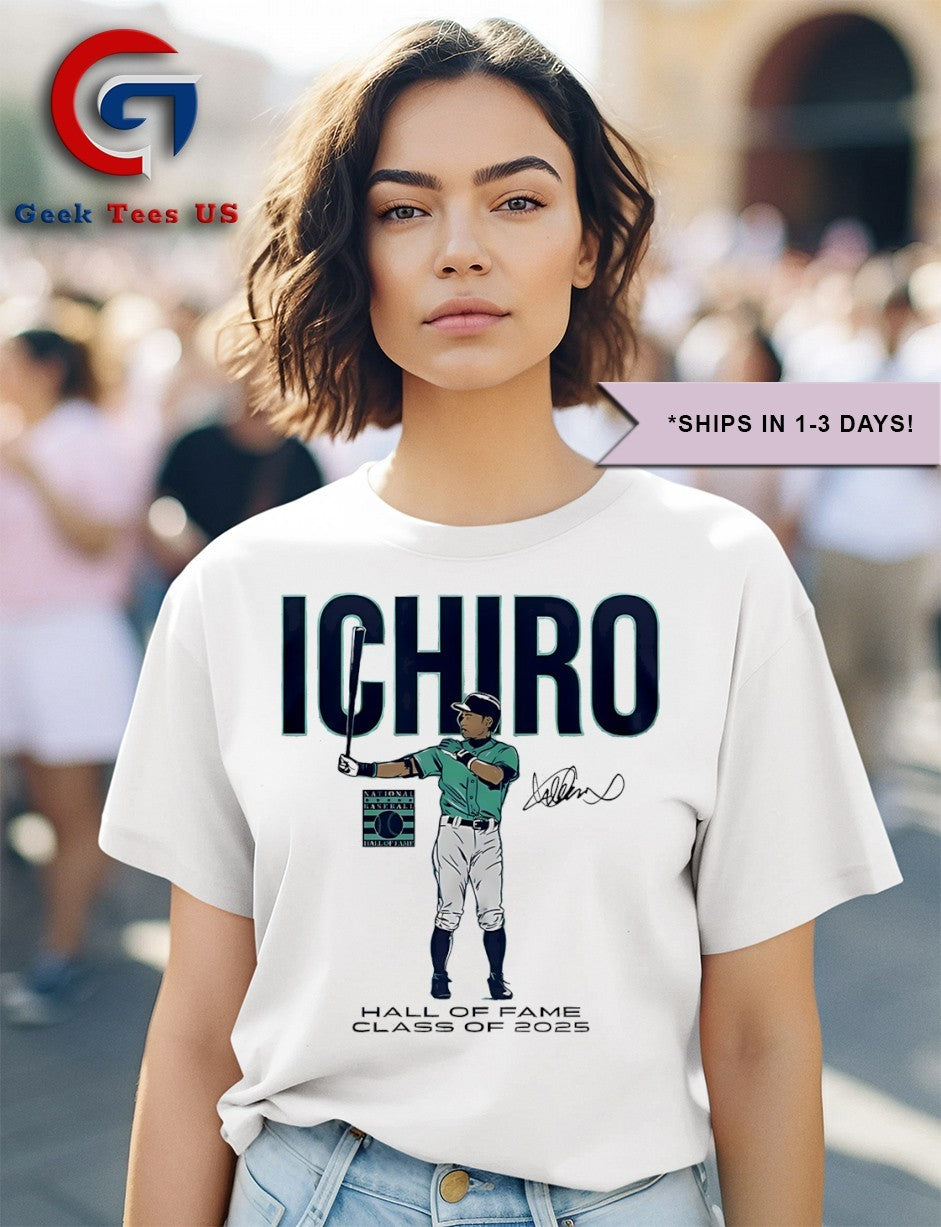 Ichiro Suzuki no.51 Seattle Mariners Hall of Fame 2025 signature shirt