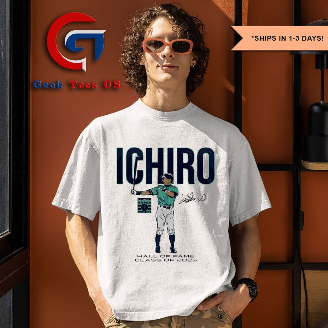 Ichiro Suzuki no.51 Seattle Mariners Hall of Fame 2025 signature shirt