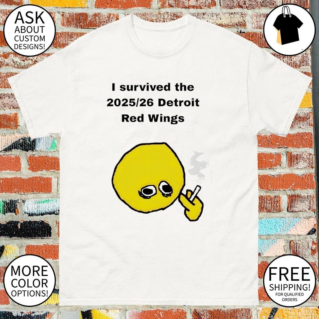 Icon smoking I survived the 2025 26 Detroit Red Wings shirt