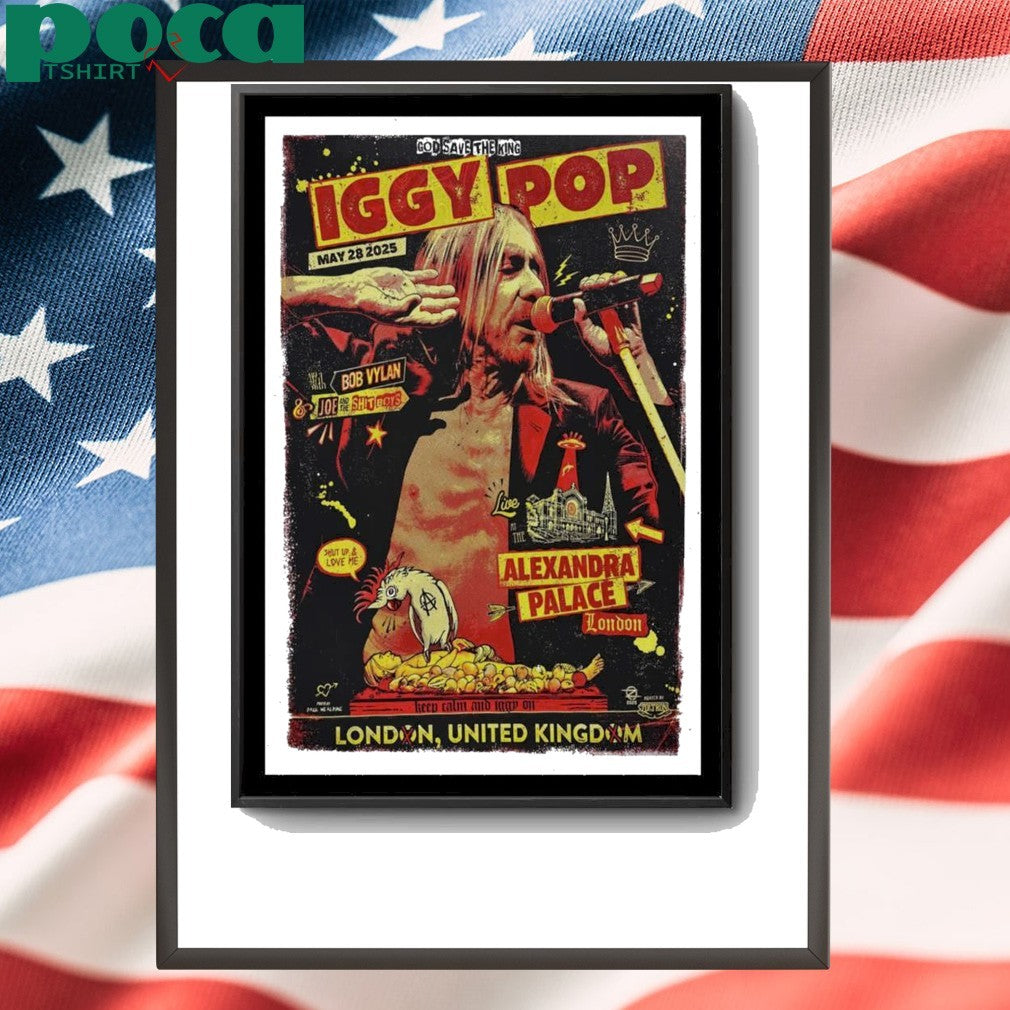 Iggy Pop 28 May 2025 London Poster shirt