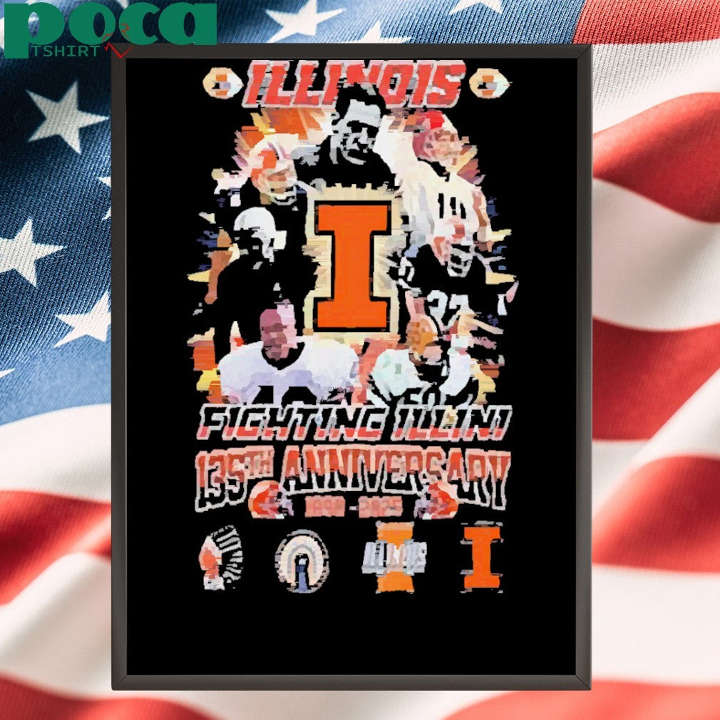 Illinois Fighting Illini 135th Anniversary 1890 2025 Vintage Shirt
